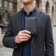 Чоловічий шкіряний гаманець портмоне з натуральної шкіри ST Leather з монетницею, вертикальний, чорний 57725 - зображення 4