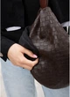 Женская сумка Хобо из структурированной экокожи SAMBAG Коричневая (5502050528) - изображение 8