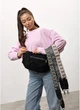 Женская поясная сумка бананка из натуральной замши SAMBAG Черная (546403821) - изображение 9