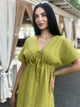 Женское летнее муслиновое платье, цвет горчичный 50-52 - изображение 3