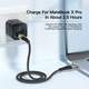 Кабель ESSAGER Interstellar Transparent Design USB-C to USB-C PD2.0/QC 5A 100W 1m Black (EXCTT1-XJ01-P) - изображение 2