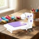 Портативная швейная машинка для дома с педалью и доской Mini Sewing SM202A работает от сети или батареек (4x - изображение 8