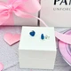 Срібні сережки Pandora "Серце" з зеленим опалом 293356C01 Пандора - изображение 5
