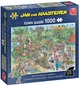 Puzzle Jumbo Jan van Haasteren Big Garden Birdwatch 1000 elementów 1110100623 (8721017604440) - obraz 1