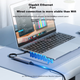 Док-станция расширения Acasis Type-C Thunderbolt 4 Hub для настольных компьютеров Apple Mac, адаптер USB-C с разветвителем на HDMI 4K и портом Gigabit Ethernet, длина 1 метр, модель DS-9902. - изображение 4