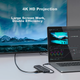 Док-станция расширения ANKE Type-C, USB-кабель для быстрой зарядки PD100 Вт, HDMI-адаптер, док-станция расширения для Huawei, Apple Macbook, планшетов и других устройств, конвертер, Five-I - изображение 5