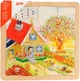 Układanka drewniana Goki Seasons warstwowa 54 elementy 57684 (4013594576840) - obraz 1