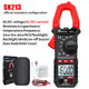 Токовые клещи SNAKOL SK213 TrueRMS 600В AC/DC постоянный ток мультиметр вольтметр амперметр - изображение 5