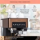 Кофеварка Klarstein Arabica Comfort сенсорная панель управления 1350W Бронзовый (10041524) - изображение 6