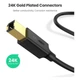 Кабель для принтера USB 2.0 AM/BM 1.5m Black Ugreen (10350) (345440) - изображение 2
