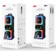 Портативна колонка XO F55 Boat Double 20W Bluetooth 5.0 RGB караоке мікрофон + пульт - зображення 4