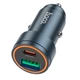 Автомобільний зарядний пристрій HOCO Z57A PD30W QC3.0 металевий Сірий - зображення 3
