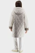 Жіноча двостороння стьобана куртка casual з капюшоном на осінь-весну Snow Owl (молочний, XL), 117051, 116974 - изображение 4