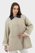Двокольоровий жіночий плащ casual зі сорочковим коміром та кишенями Basic (бежевий, L), 119674, 119635 - изображение 2