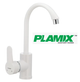 Пластиковый смеситель Plamix для кухни белый однорычажный белого цвета пластмассовый кран для мойки (0009) - изображение 2