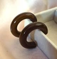 Серьги бижутерия Акриловые кольца средние jeweston Коричневые - изображение 1