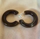 Серьги бижутерия Акриловые кольца средние jeweston Коричневые - изображение 2
