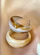 Серьги бижутерия Акриловые кольца jeweston Цвет Молочный мрамор - изображение 9