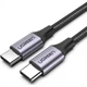 Кабель Ugreen US261 Type-C to Type-C 60W (1m) Black/Gray (50150) - зображення 2