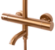 Душовий гарнітур REA LUNGO BRUSHED COPPER з термостатом та виливом - зображення 2