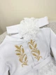 Комплект для девочки Family Tradition интерлок с кружевом и вышивкой 74 см белый Колоски - изображение 3
