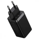 МЗП Baseus GaN5 Pro 65W (2 Type-C+USB) + Кабель Type-C to Type-C 100W (1m) black - изображение 4