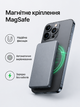 Магнітний повербанк MagSafe бездротовий powerbank портативний power bank тонкий магнітна зарядка магсейф зовнішній акумулятор максейв алюмінієвий для iPhone айфона Apple Android 5000 mAh 20W Qi2 швидка зарядка - зображення 2