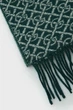 Чоловічий темно-зелений вовняний шарф з візерунком G PATTERN Gant OS 9920206 - изображение 3