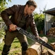 Удлинённая ручная пила из дамасской стали 20″ 500мм / Пила для деревообработки, садоводства и быстрой распилки деревьев - изображение 7