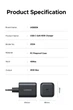 Зарядное устройство UGREEN 45W GaN, USB Type-C (PD 3.0 / PPS / QC 3.0) зарядка - изображение 8