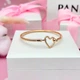 Срібний браслет Pandora Пандора із застібкою-сердцем 582257C00 позолота (19) - изображение 5