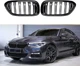 Грати радіатора BMW 5 G30 G38 (2017-2020) у стилі М чорні глянсові двореберні ніздрі БМВ 5 (LMBMGR5012) - зображення 2