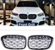 Решетка радиатора BMW X1 F48/F49 (2016-2020) черная ноздри диамонт хромовые БМВ Х1 (LMBMGRX105-A) - изображение 2