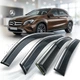 Дефлектори вікон вітровики для Mercedes-Benz GLA-Class (X156) 2013-2020 Молдинг Нержавіюча сталь 3D (BBZGLA1523-W/S) - изображение 1