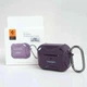 Футляр TPU для Airpods 3 з карабіном Purple захист від пошкоджень зручний хват - зображення 7