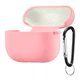 Футляр силиконовый с микрофиброй для Airpods Pro 12.Pink с карабином защита от царапин и ударов - изображение 8