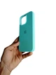 Чехол силиконовый Full Cover для iPhone 12 12 Pro защита камеры голубой Sea Blue - изображение 6