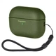 Футляр TPU Spigen Leather Armor для AirPods 3 Pitch Green термопластичный полиуретан с нейлоновым шнурком - изображение 4