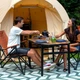 Стіл Bo-Camp Melrose Oval 120x80 см чорний та коричневий для кемпінгу та відпочинку максимальне навантаження 30 кг - зображення 5
