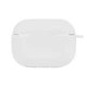 Силіконовий футляр з карабіном для Airpods Pro 09 White зносостійкий захисний чохол. - зображення 5