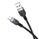 Кабель Hoco X109 Energy 1 м 3 А USB-A Type-C чорний силікон для заряджання та передачі даних - зображення 1
