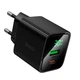 Зарядний пристрій Hoco CS84A 30Вт USB-C USB-A чорний з цифровим дисплеєм для смартфонів і планшетів - зображення 3