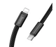 Кабель Hoco X125 Exceso Type-C to Lightning 30 Вт 1 м черный нейлоновая оплетка для зарядки и передачи данных - изображение 5