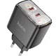 Зарядний пристрій Hoco CS43A 45Вт 2 порти USB Type-C чорне для швидкого заряджання пристроїв - зображення 7