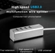 USB-хаб Hoco HB1C 4 в 1 Type-C на 4 порти USB 3.0 сірий алюмінієвий сплав швидкість до 5 Гбіт/с - зображення 7