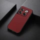 Текстурована плівка iNobi Leather Червоний 0.26 мм захист корпусу смартфона універсальний - зображення 4