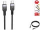 Кабель USB Type-C to Type-C 60W 2м чорний силіконовий Hoco X109 для заряджання та передачі даних - зображення 5