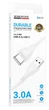 Кабель USB Type-C 3A 1м ПВХ для зарядки и синхронизации Borofone BX121 Белый - изображение 7