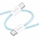 Кабель USB Type-C к Type-C 60W 3A 2м Голубой Hoco X104 для быстрой зарядки и передачи данных - изображение 1