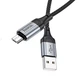 Кабель USB Micro 2.4A 1м чорний нейлон Hoco X102 для заряджання та передачі даних - зображення 4